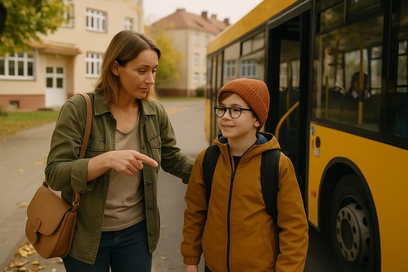 Pierwszy samodzielny autobus: jak nauczyć dziecko komunikacji miejskiej