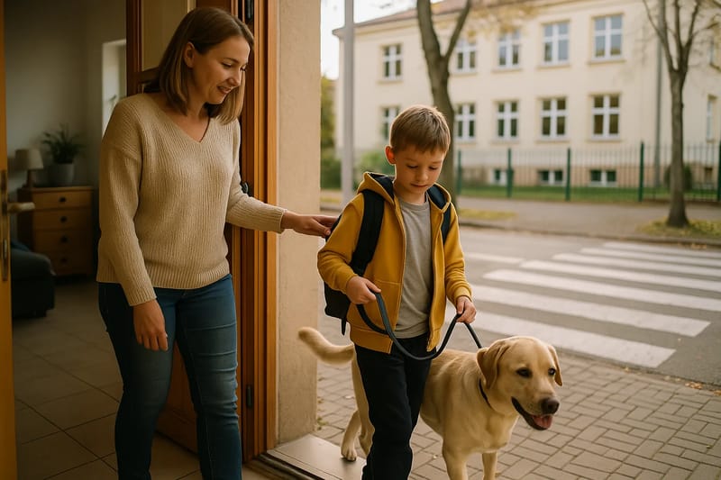 Pies, spacer i samodzielność: pierwsze wyjścia bez dorosłego